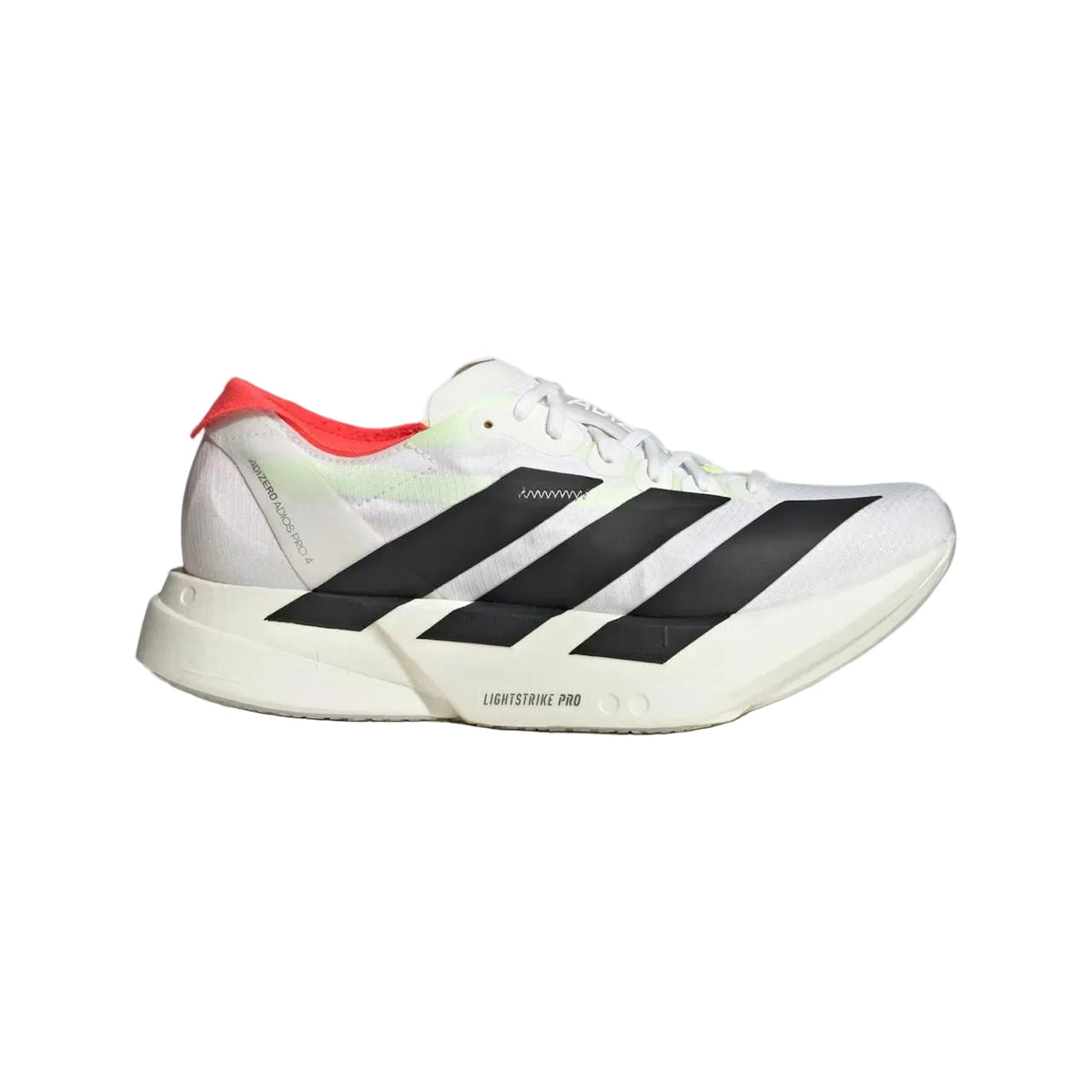 Adidas ADIZERO ADIOS PRO 4 ‘Cloud White / Core Black /
Silver Metallic’