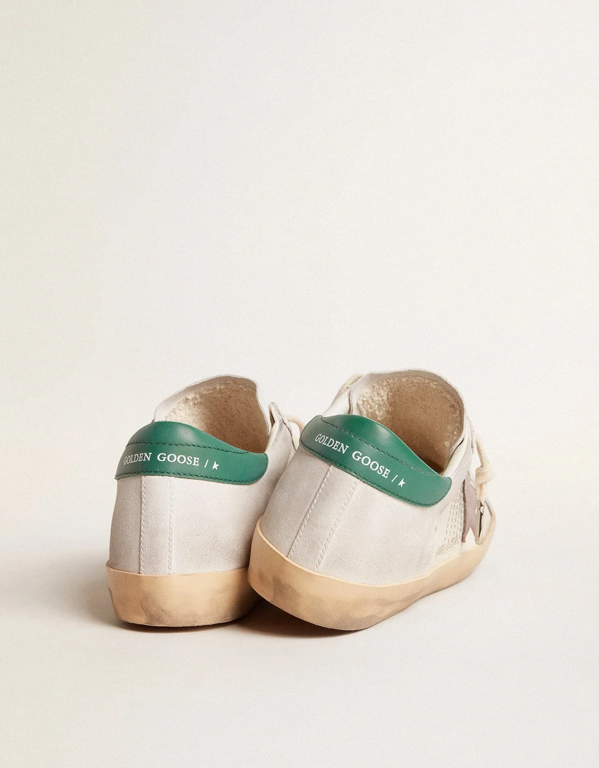 Golden Goose Super-Star "White/Brown/Green"