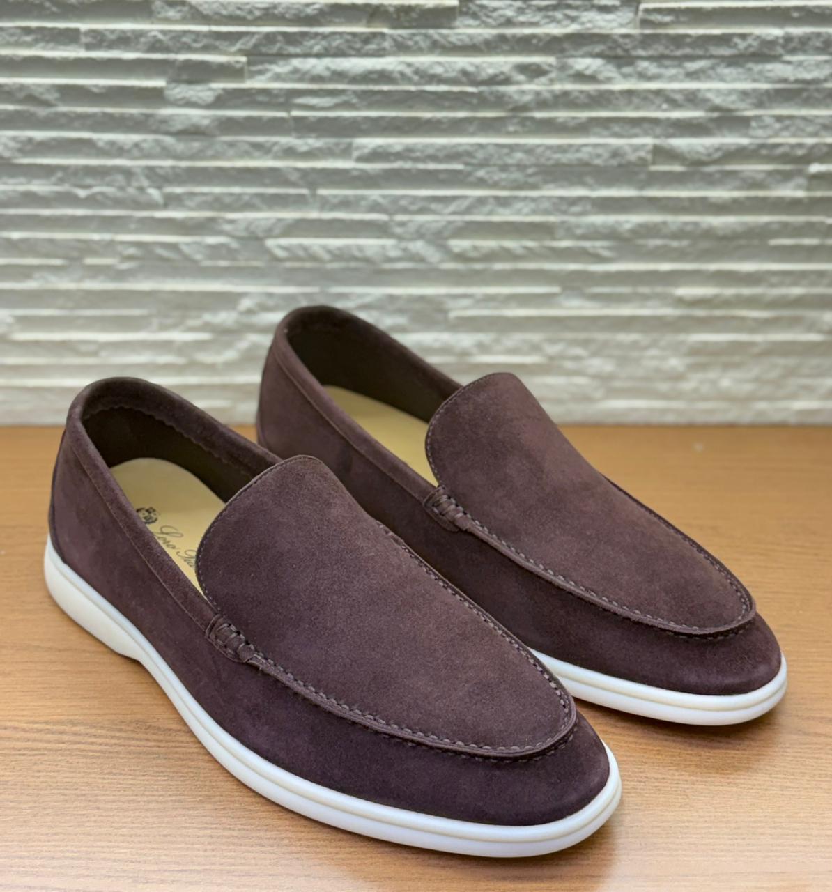 Loro Piana Suede Loafers "Brown"