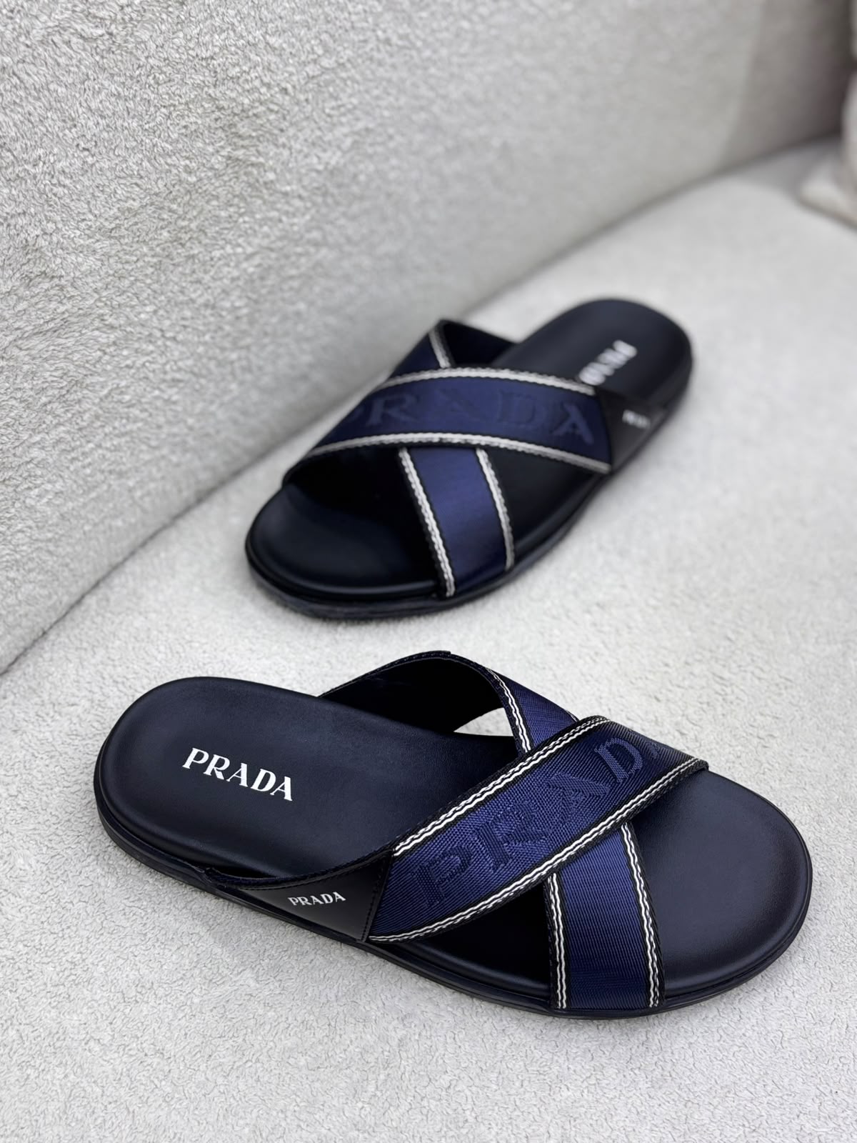 Prada Men Slipper "Blue/Black"