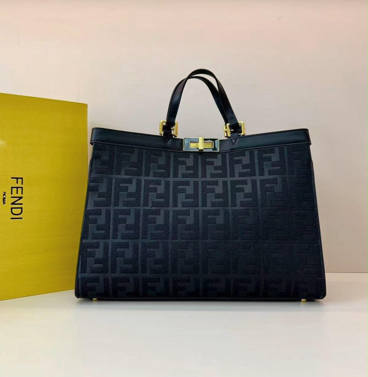 Fendi Peekaboo-Style Tote "Black"