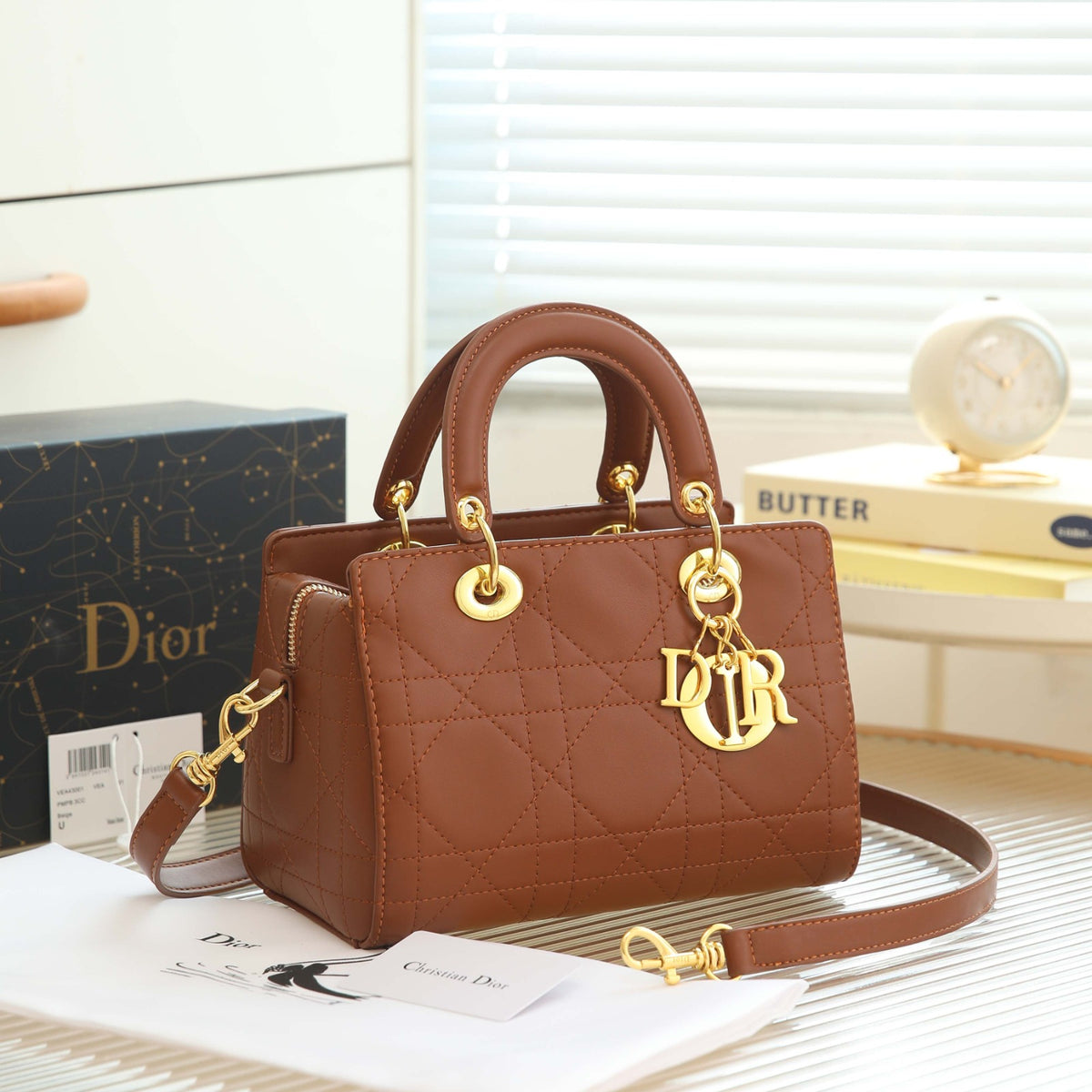 Dior Lady-Style Handbag "Brown"