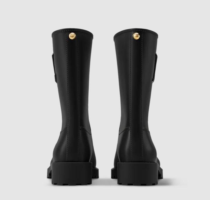 Louis Vuitton LV Logo Rain Boots "Matte Black"