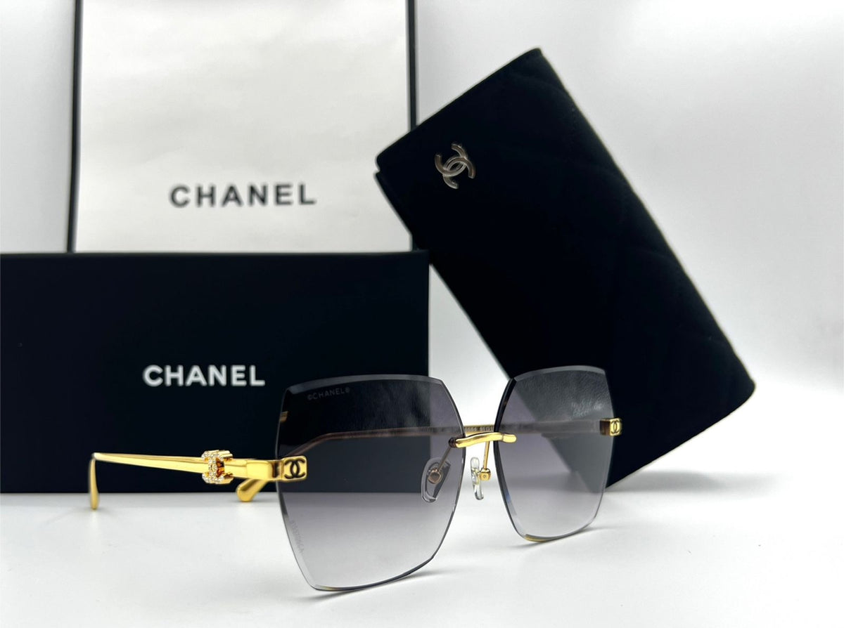 Chanel Rimless Oversized Square Sunglasses