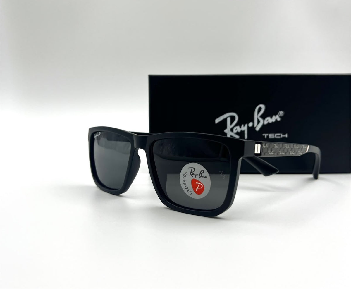 Ray-Ban Tech Carbon Fiber Polarized Square Sunglasses