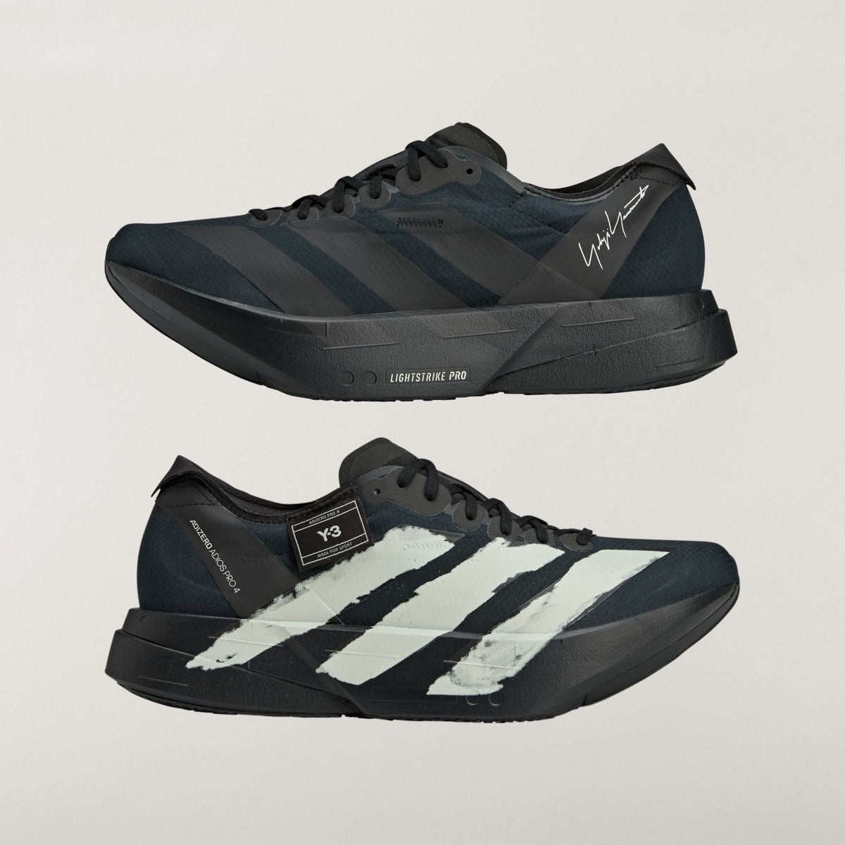 Adidas Y-3 Adizero Adios Pro 4 Black/Off White colorway