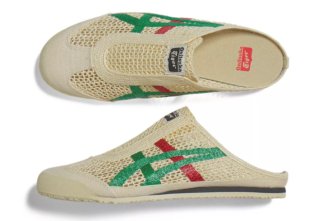 Onitsuka Tiger Mexico 66 Sabot  "Cream/Green/Red"