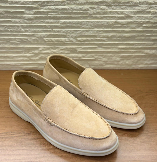 Loro Piana Suede  Loafers "Light Beige"