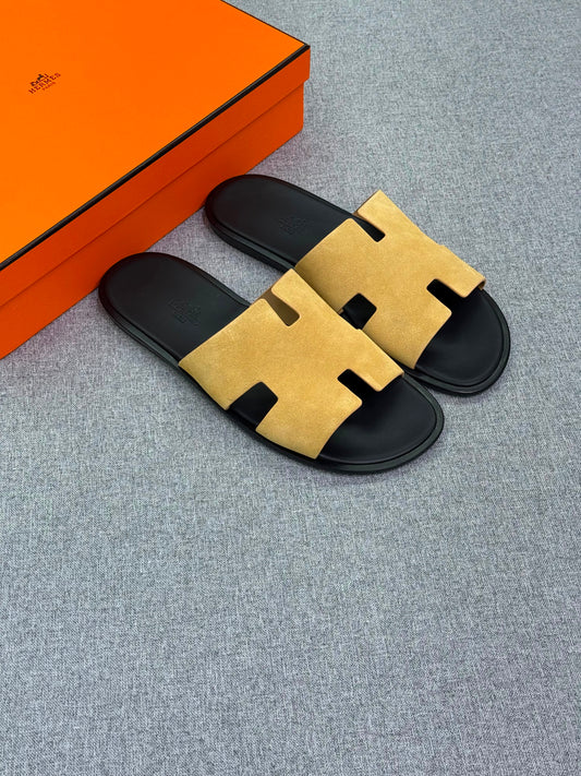 Hermès Izmir sandals  "Gold/Black"