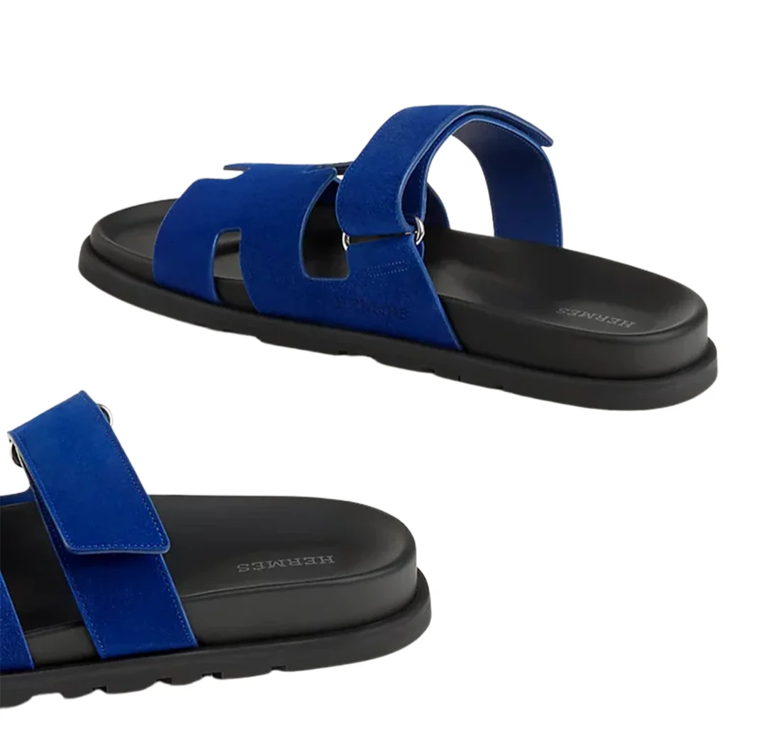 Hermès Chypre Sandals "Blue"