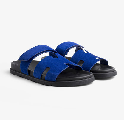 Hermès Chypre Sandals "Blue"