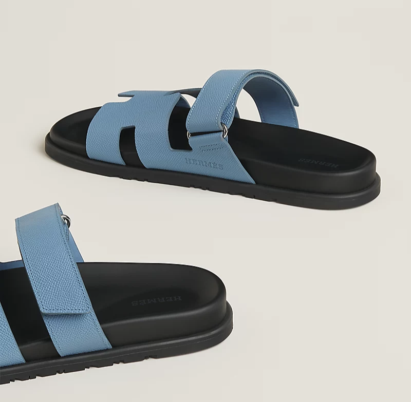 Hermès Chypre Sandals     "Sky Blue"