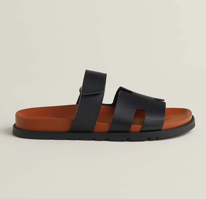 Hermès Chypre Sandals "Black"