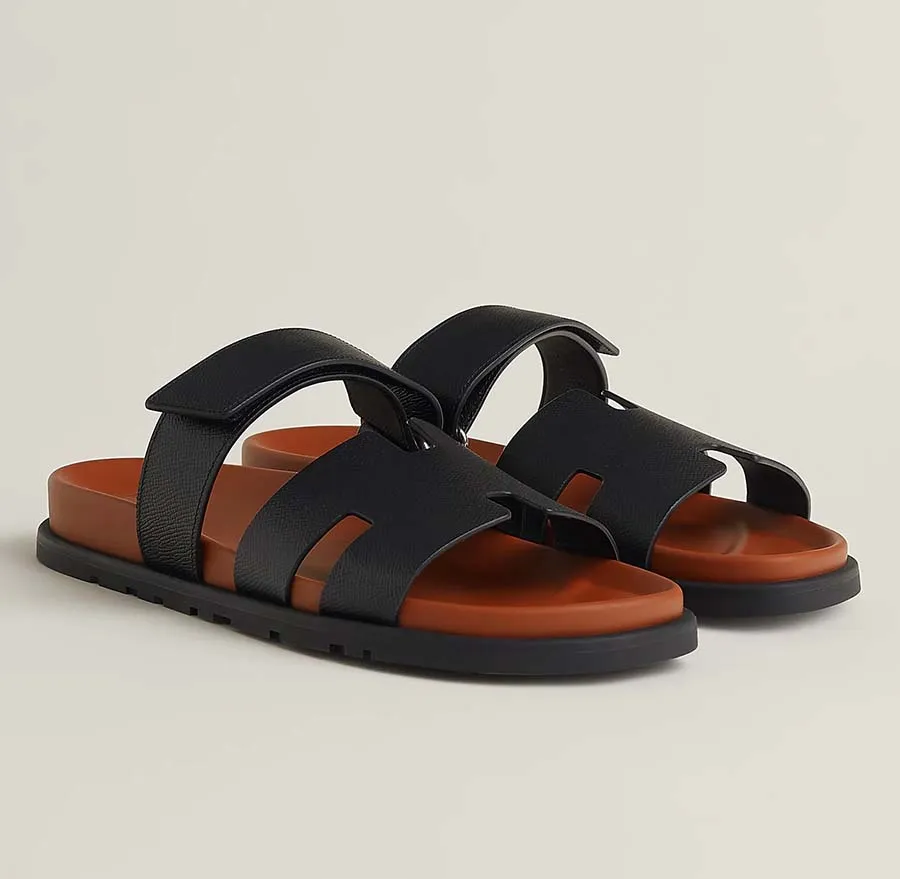 Hermès Chypre Sandals "Black"