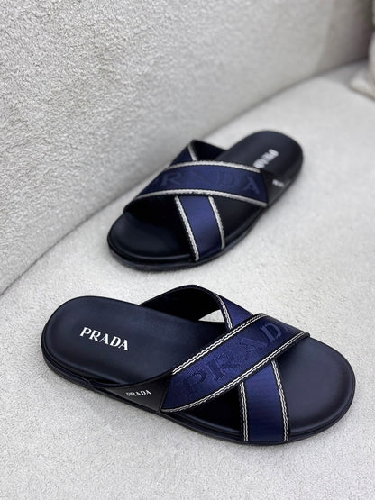 Prada Men Slipper "Blue/Black"