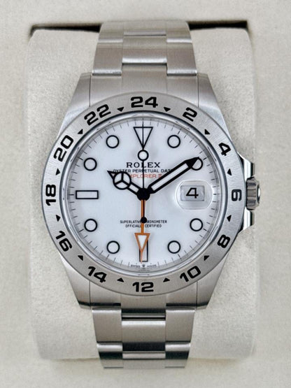 "Rolex Explorer II – White Dial (Steel)"