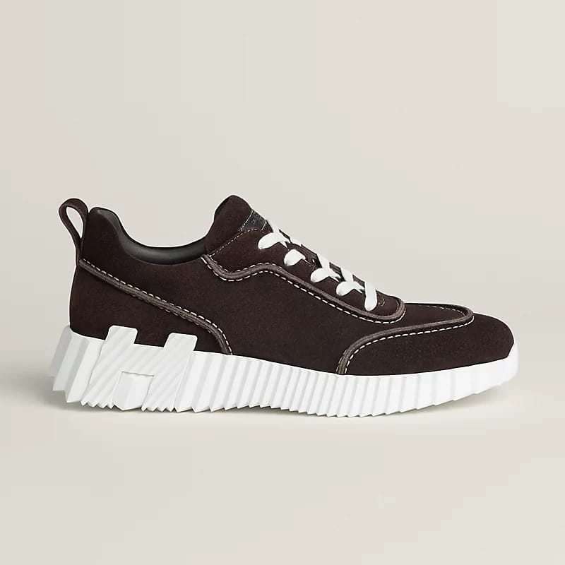 Hermès "Next" Sneaker — Café (Brown Suede)