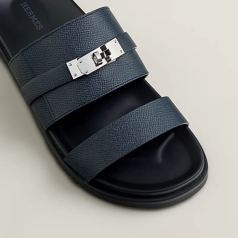 Hermès "Jackson" Sandal — Navy Blue