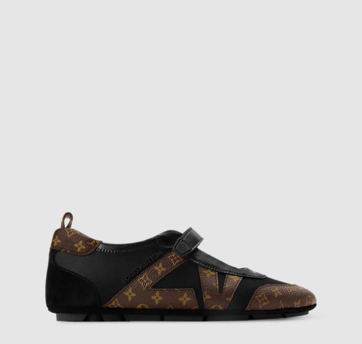 Louis Vuitton Runner Sneaker Mary Jane – Black/Brown Monogram