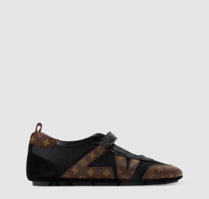 Louis Vuitton Runner Sneaker Mary Jane – Black/Brown Monogram