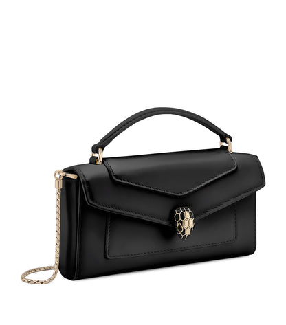 Bvlgari Serpenti Forever Top-Handle Bag — Black
