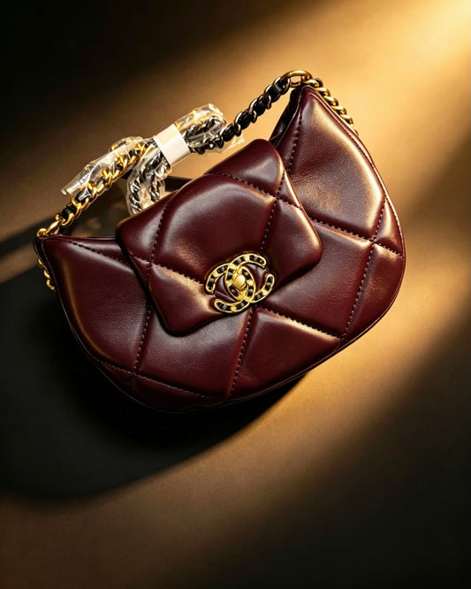 Chanel 19 Quilted Leather Hobo Bag – Burgundy/Maroon with Gold-Tone Hardware