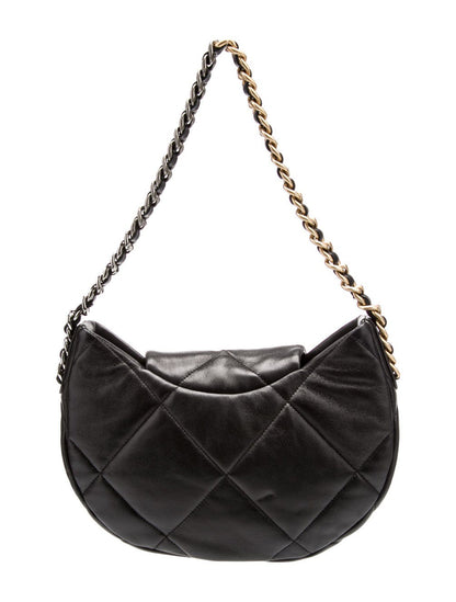 Chanel 19 Quilted Leather Hobo Bag – Black with Mixed-Tone Hardware