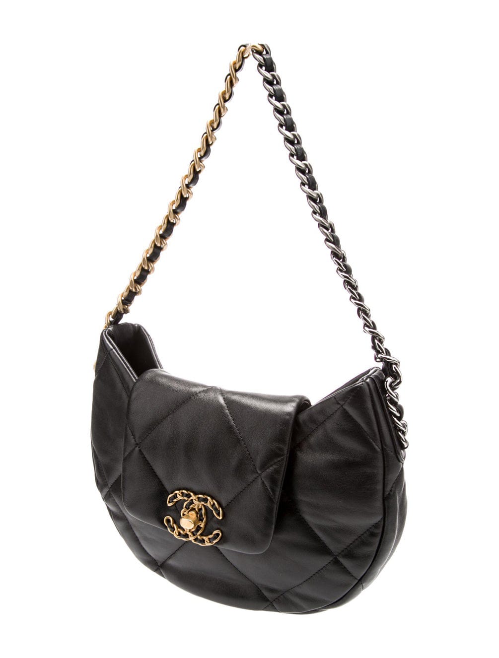 Chanel 19 Quilted Leather Hobo Bag – Black with Mixed-Tone Hardware