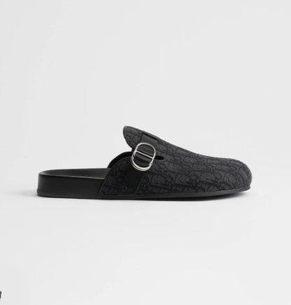 Dior Oblique Jacquard Clog Mules – Black