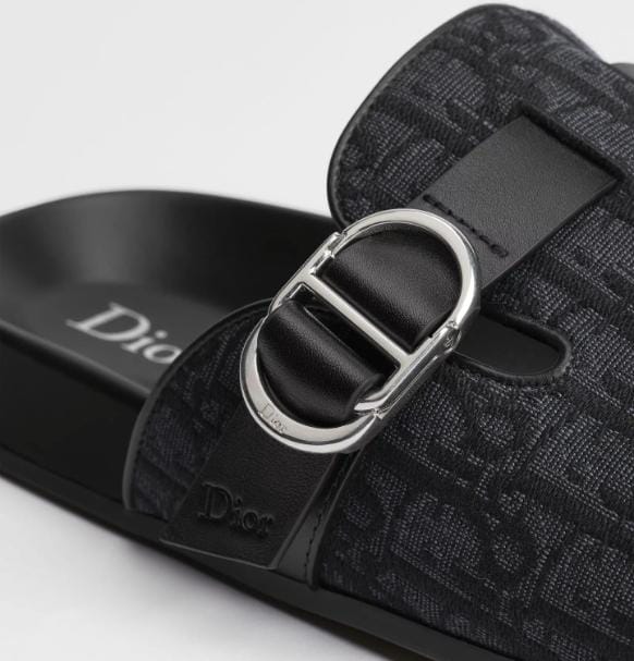 Dior Oblique Jacquard Clog Mules – Black