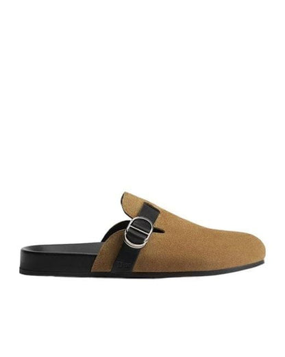 Dior Suede Clog Mules – Tan