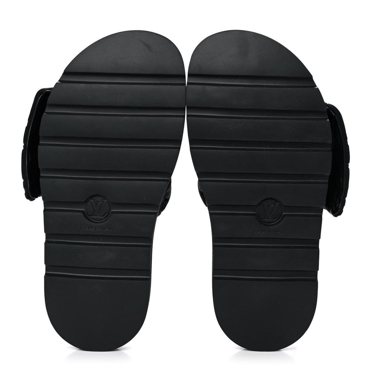 Louis Vuitton Pool Pillow Black Monogram Embossed Slide Sandals "Black"