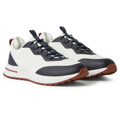Loro Piana Week-End Walk "Navy and White" Mesh Leather Sneakers