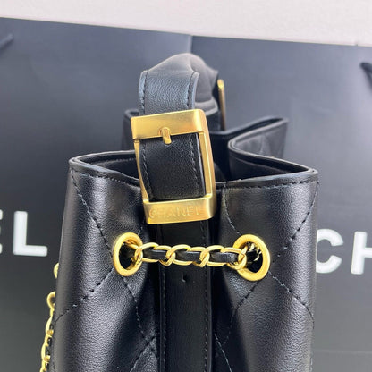 Chanel two-tone leather Hobo Bag "Black"