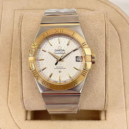 Omega Constellation Co-Axial Chronometer Watch "Silver/Gold"