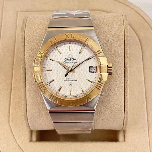 Omega Constellation Co-Axial Chronometer Watch "Silver/Gold"