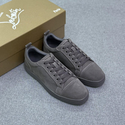 Christian Louboutin Low-Top Suede Sneakers – Grey, Men's
