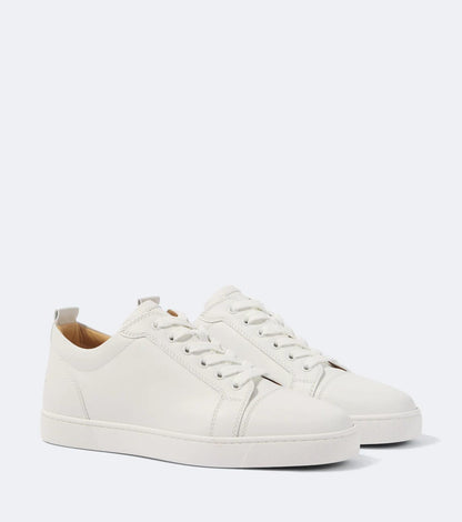 Christian Louboutin Low-Top Leather Sneakers – All White, Men's