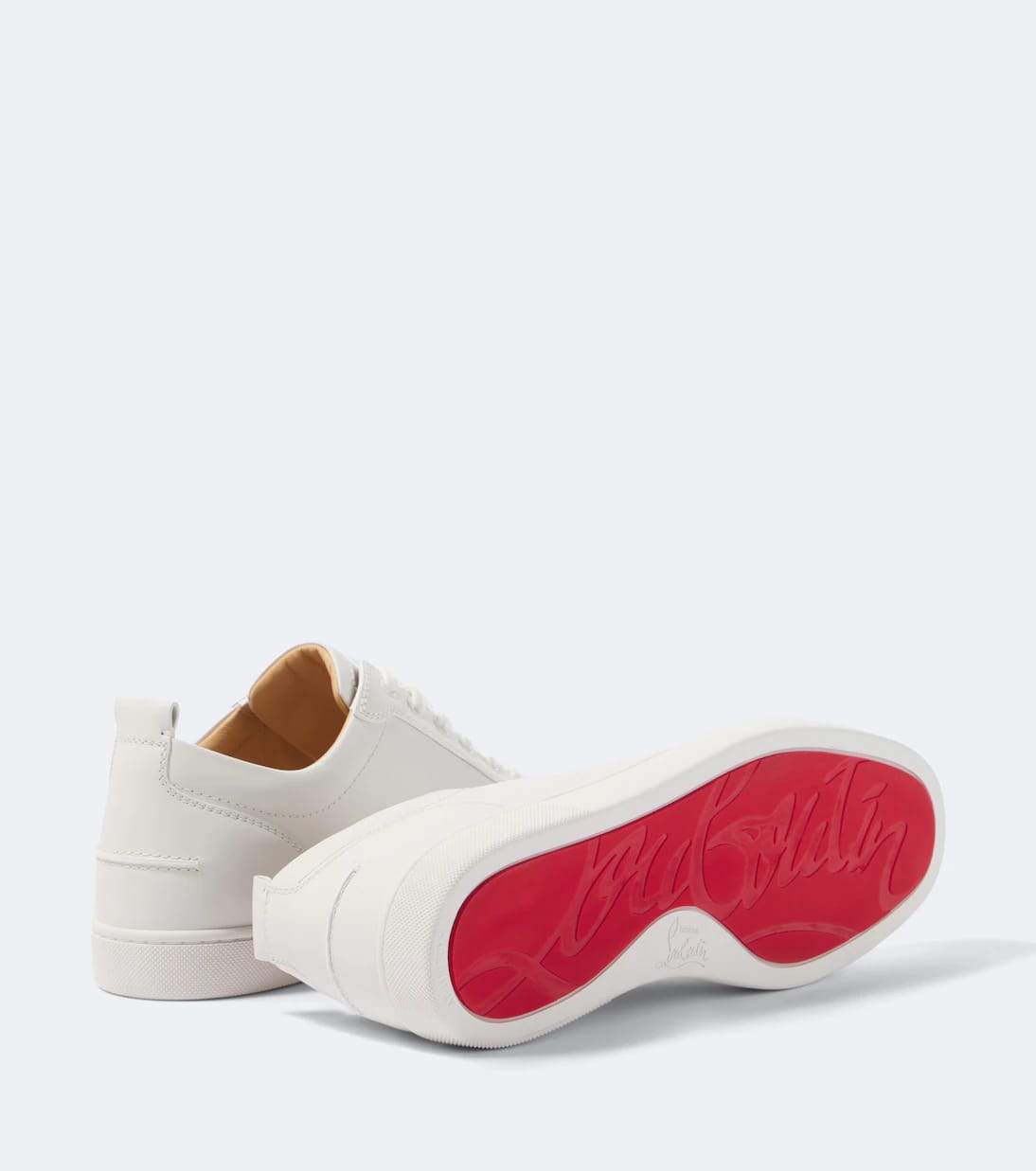 Christian Louboutin Low-Top Leather Sneakers – All White, Men's