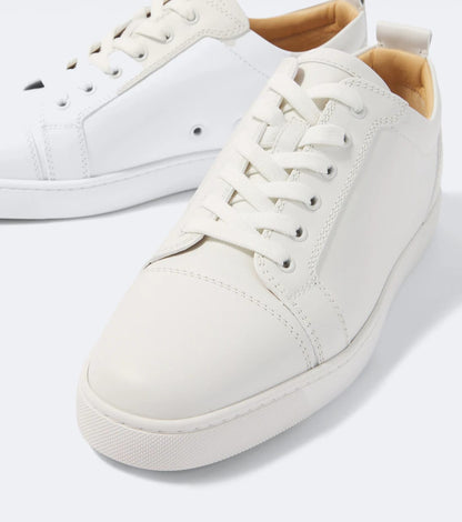 Christian Louboutin Low-Top Leather Sneakers – All White, Men's