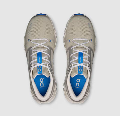 On Cloudx 4 – "Sand Gray & Cobalt Blue Running Shoes"