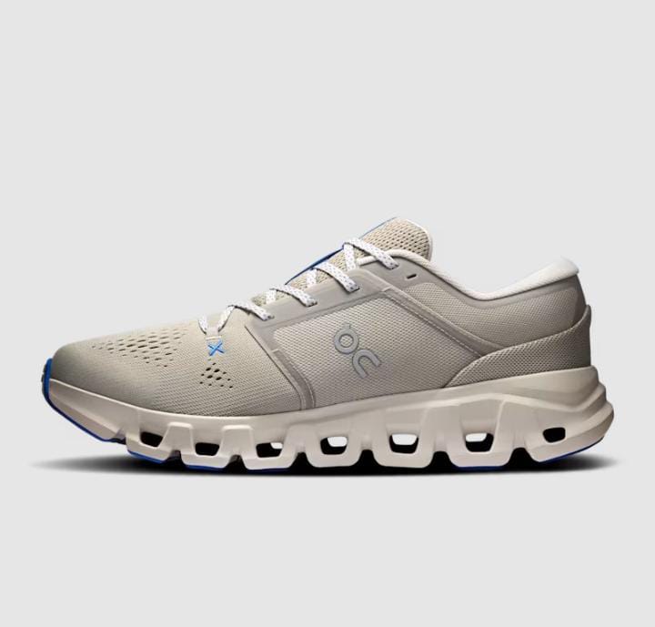 On Cloudx 4 – "Sand Gray & Cobalt Blue Running Shoes"