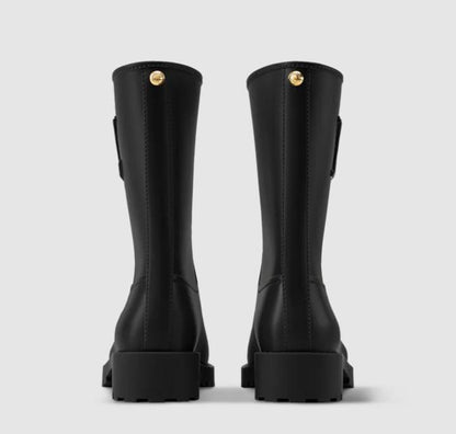 Louis Vuitton LV Logo Rain Boots "Matte Black"