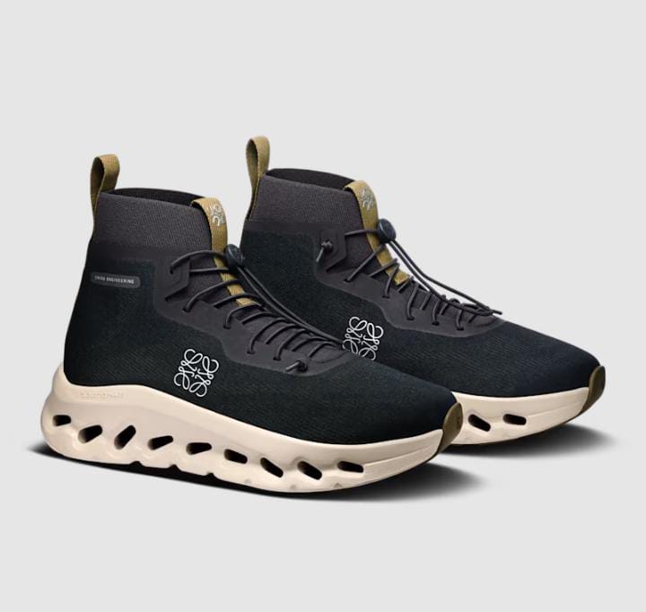 On Running Cloudtilt Loewe Black High-Top Sneakers "Black/Cream/Olive"