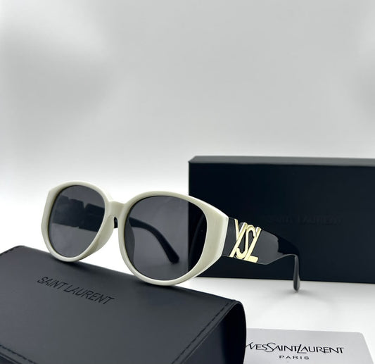 Saint Laurent Two-Tone Oval Sunglasses