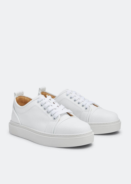 Christian Louboutin White Leather Low-Top Sneakers