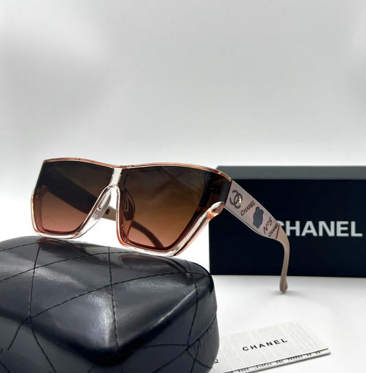 Channel Square Sunglasses in Blush Pink Gradient