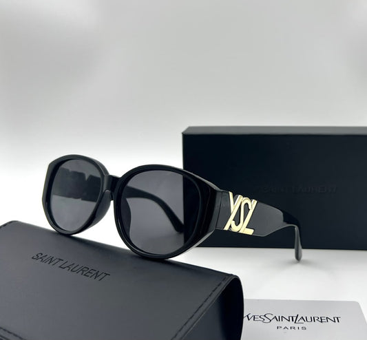 Saint Laurent Classic Black Oval Sunglasses