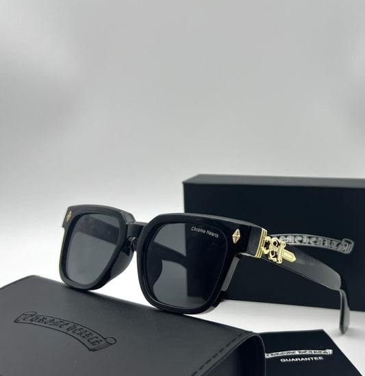 Chrome Hearts Square Sunglasses – Black