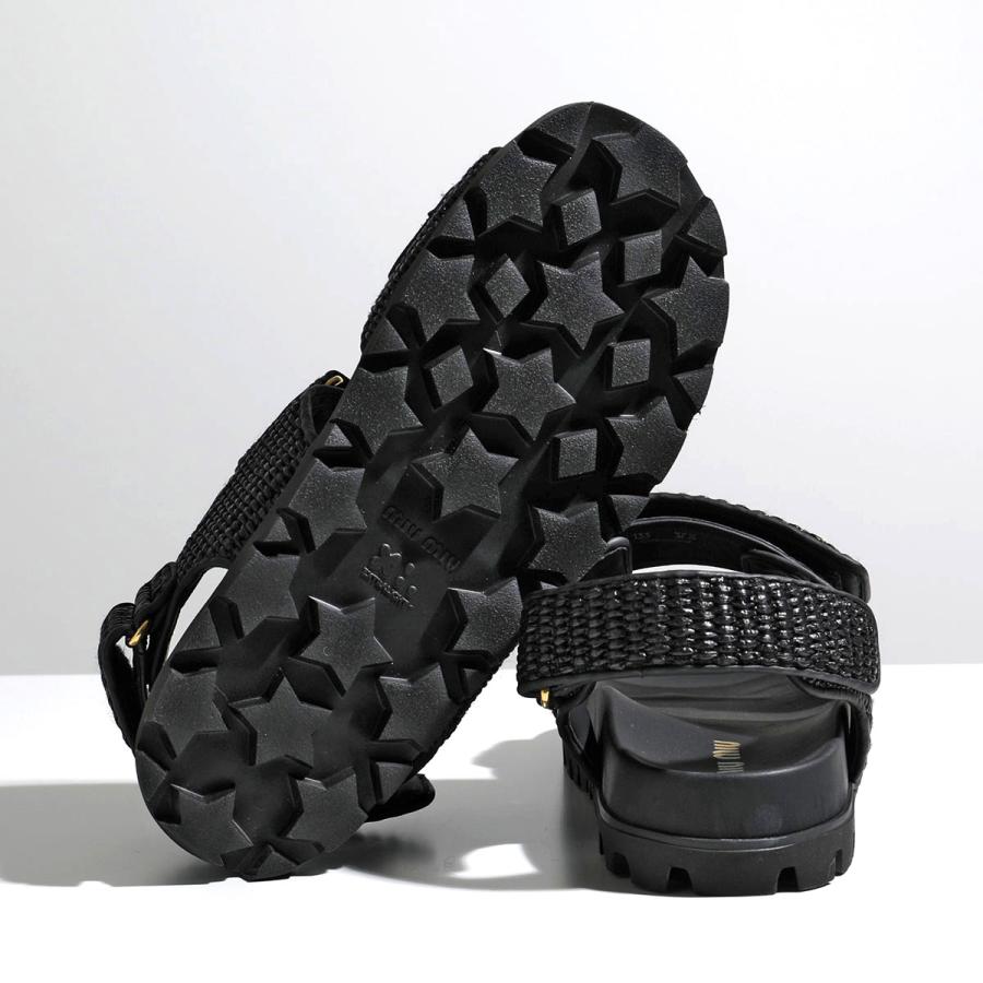 Miu Miu Black Woven Strap Sport Sandals
